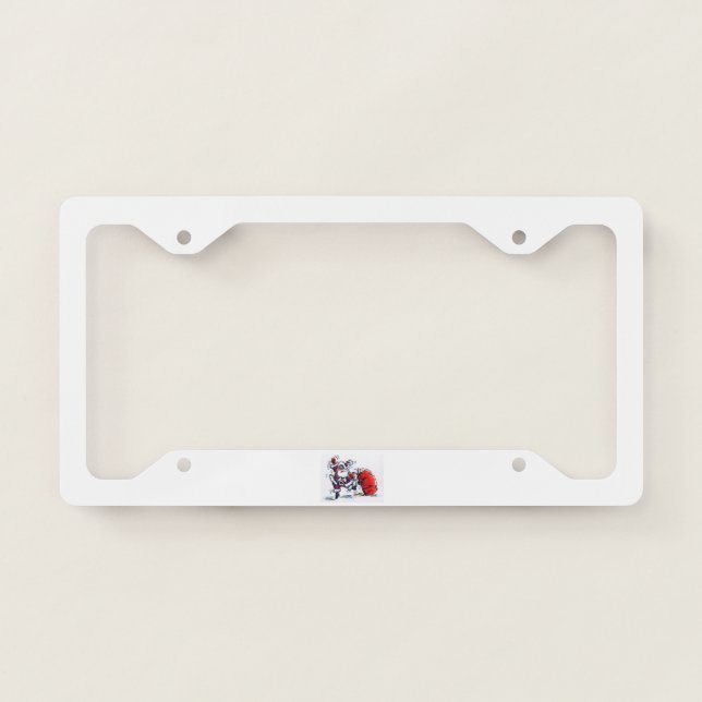 Angry Santa license plate frame b (Front)