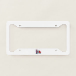 Angry Santa license plate frame c