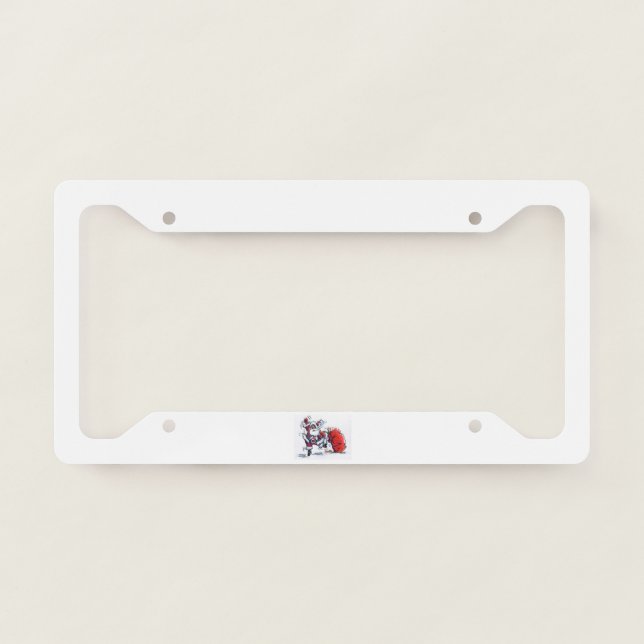 Angry Santa license plate frame c (Front)