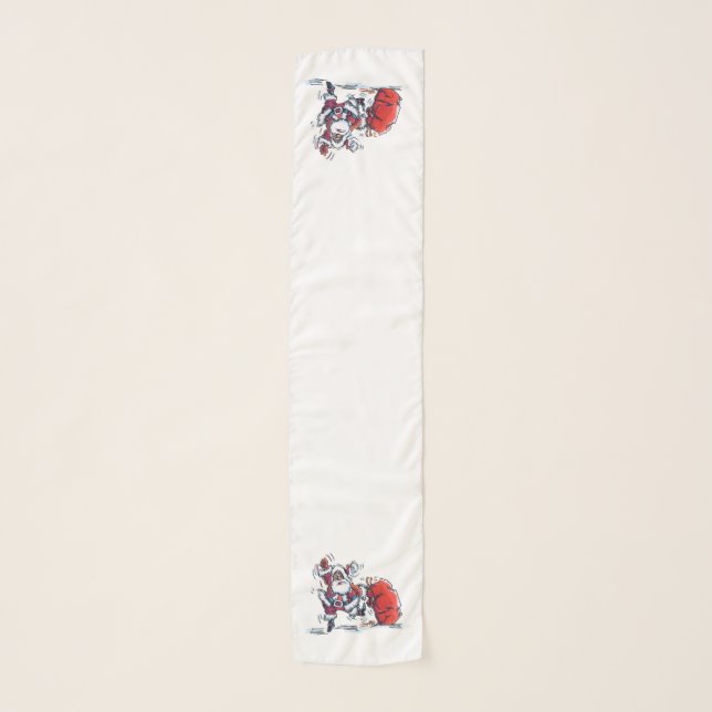 Angry Santa long scarf (Front)