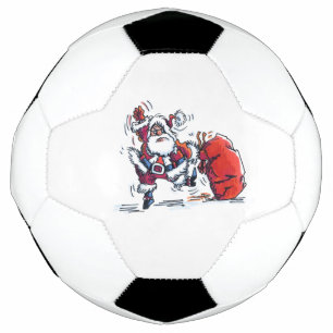 Angry Santa soccer ball