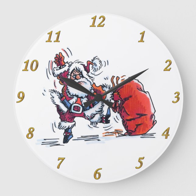 Angry Santa wall clock (Front)