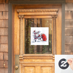 Angry Santa window cling
