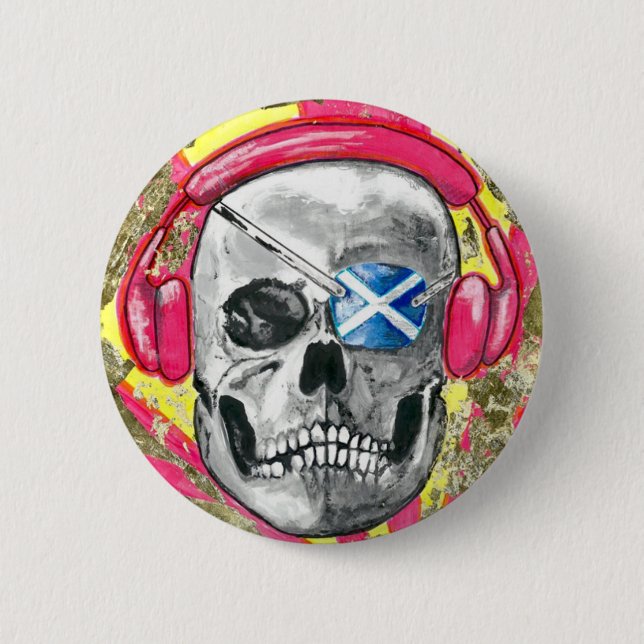 Angry Scotland Podcast Button (Front)