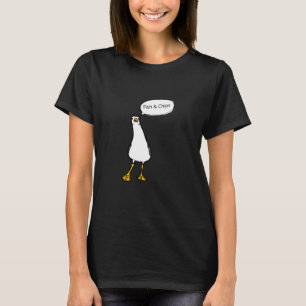Angry Seagull Fish & Chips Cheeky Bird T-Shirt