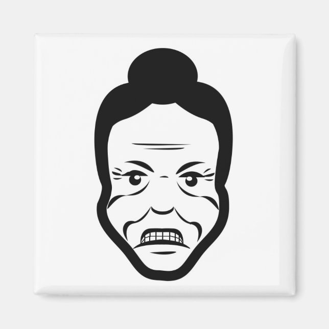 Angry Senior Fridge Magnet (Front)