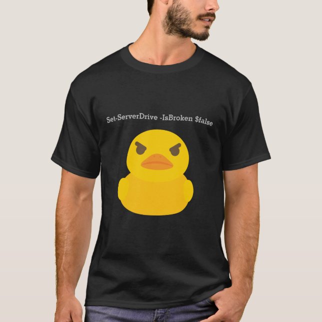 Angry Server Duck T-Shirt (Front)