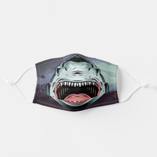 Angry Shark Adult Cloth Face Mask