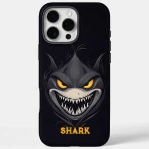 Angry Shark Black iPhone 16 Pro Max Case