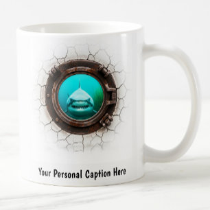 Angry Shark Coffee Mug Design