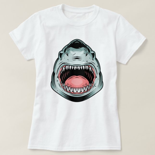 Angry Shark T-Shirt (Design Front)