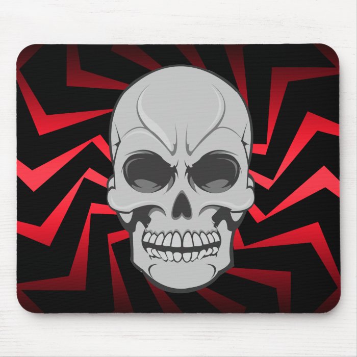 Angry Skull Vector Illustration Custom Mousepad