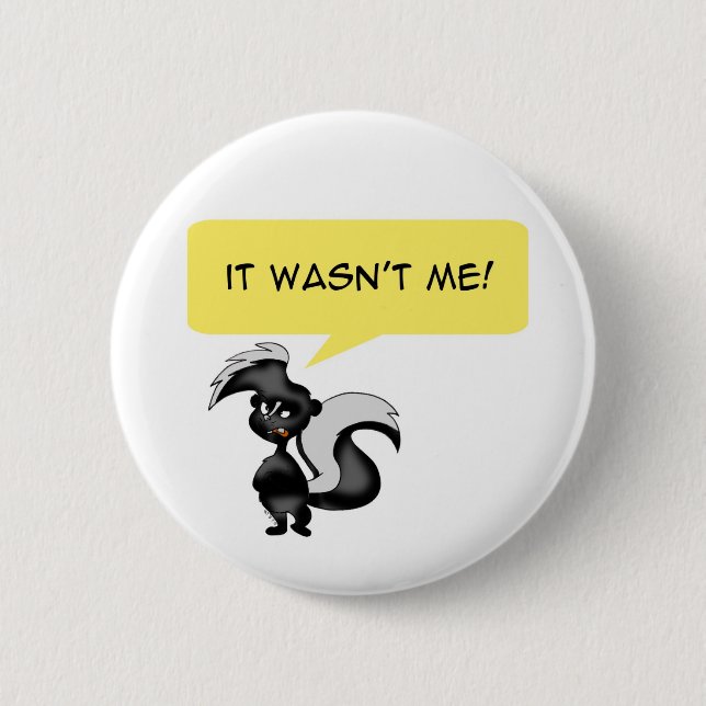 Angry skunk button (Front)