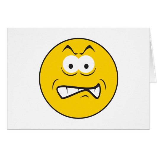 Angry Snarling Face Cards (Front Horizontal)