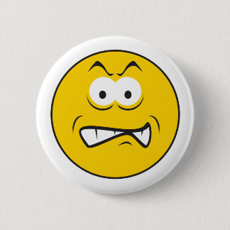 Angry Snarling Face Pinback Button