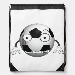 Angry Soccer Ball Drawstring Backpack