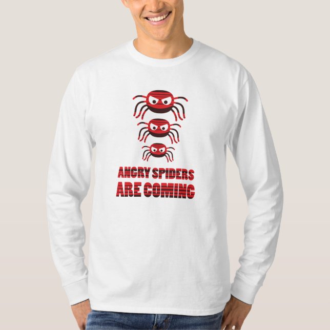 Angry spiders are coming T-Shirt Hoodie (Front)