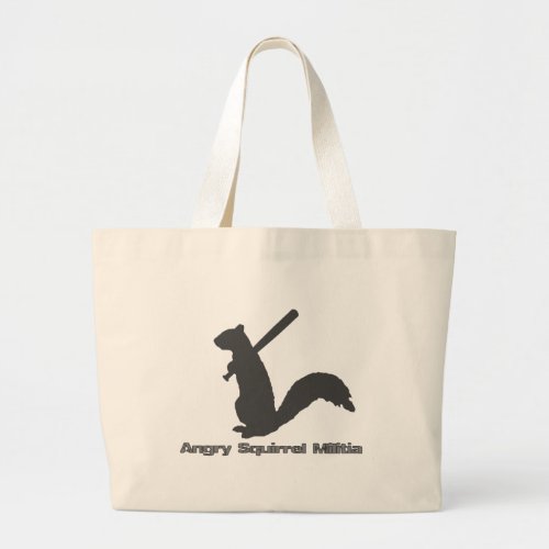 Angry Squirrel Militia Large Tote Bag