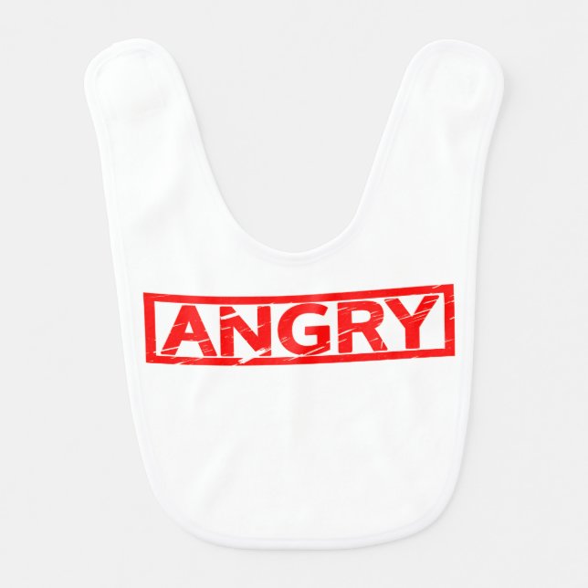 Angry Stamp Baby Bib (Front)