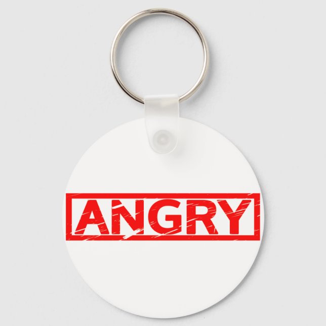 Angry Stamp Keychain (Front)