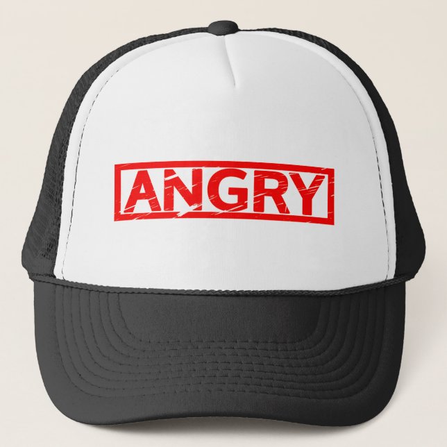 Angry Stamp Trucker Hat (Front)