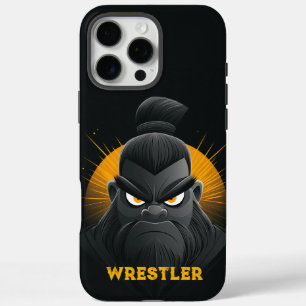 Angry Sumo Wrestler Black iPhone 16 Pro Max Case