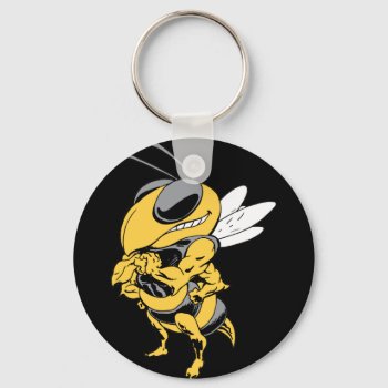 Angry Super Bee Keychain by customvendetta at Zazzle