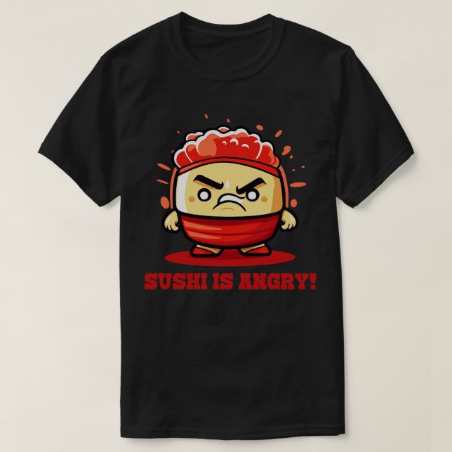 Angry Sushi T-Shirt (Design Front)