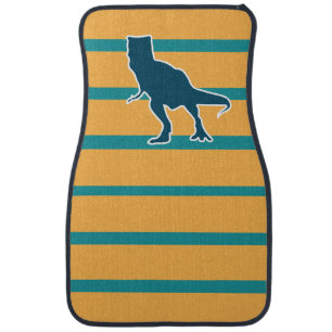 Angry T-rex dinosaur cartoon Car Floor Mat