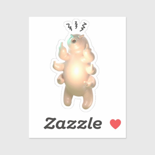 Angry tardigrade sticker (Sheet)