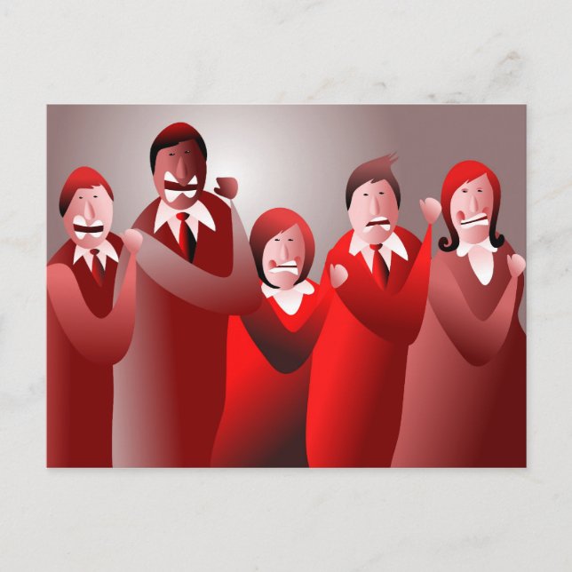 Angry Team Postcard (Front)