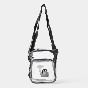 Angry Teapot Clear Crossbody Bag