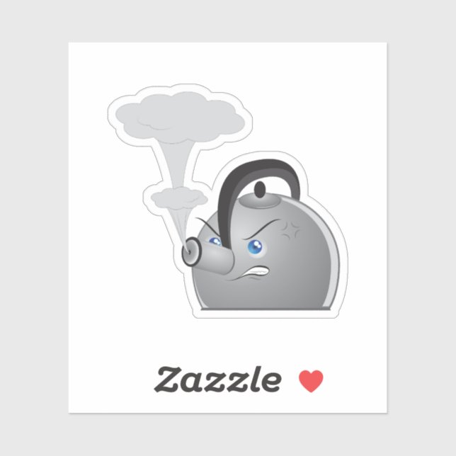 Angry Teapot Sticker (Sheet)