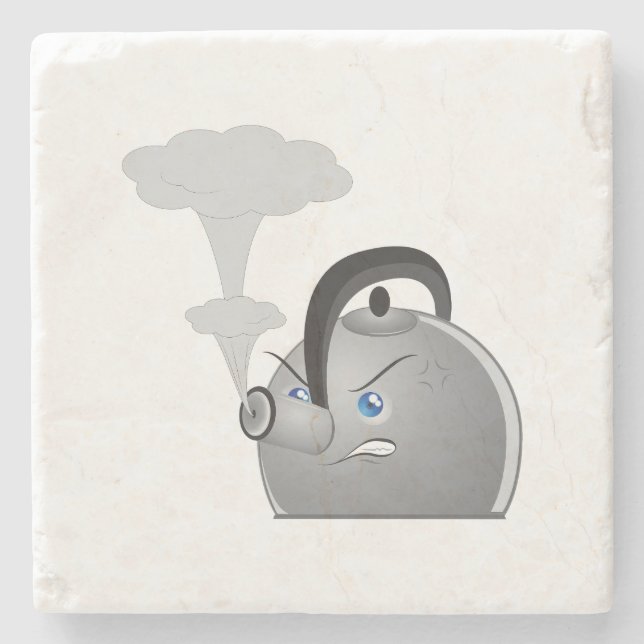 Angry Teapot Stone Coaster (Front)