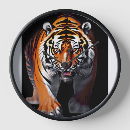 Angry tiger clock