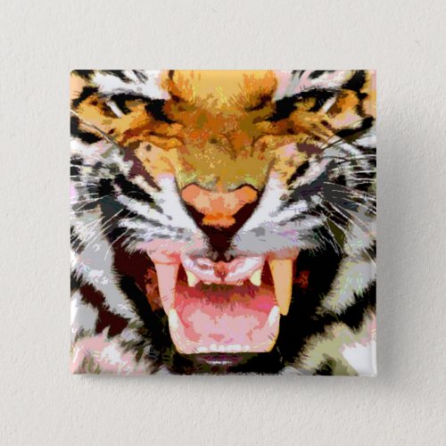 Angry Tiger _ Eyes of Tiger Pinback Button