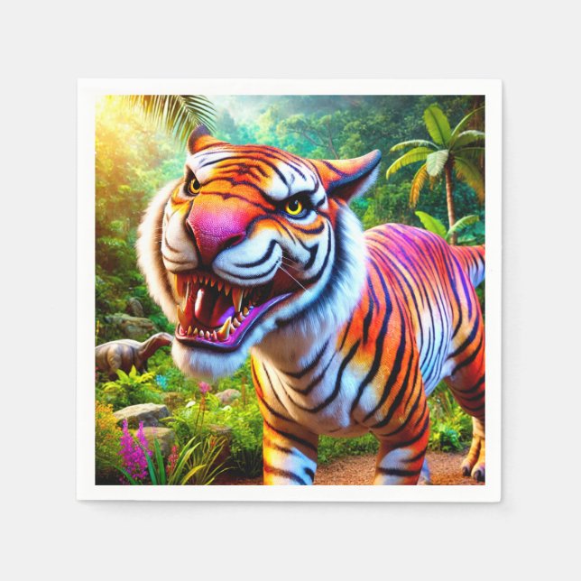 Angry Tiger Napkins (Front)