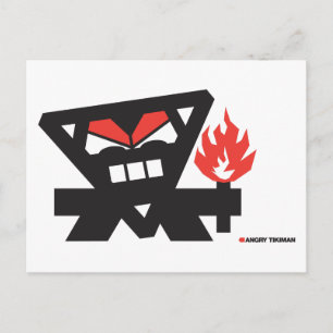 Angry Tikiman Postcard