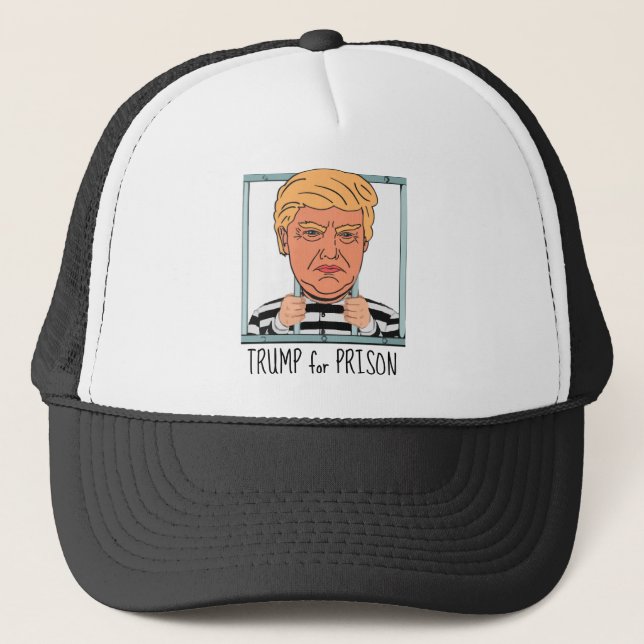 Angry Trump for Prison Trucker Hat (Front)