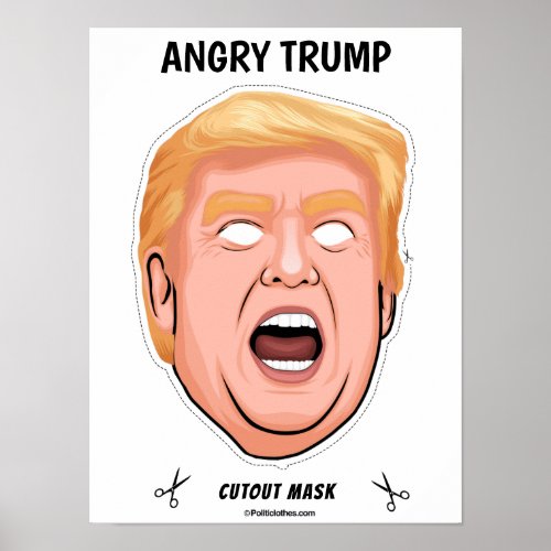 Angry Trump Halloween Mask Poster