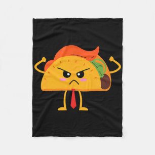 Angry Trump Taco Funny Fleece Blanket