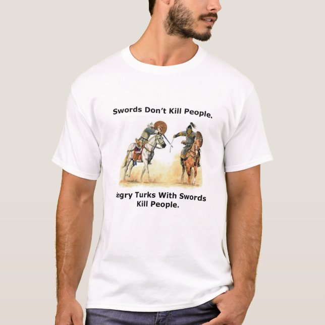 Angry Turks With Swords T-Shirt (Front)