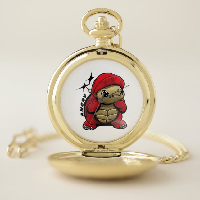 Angry Turtle Pocket Watch (Inside)