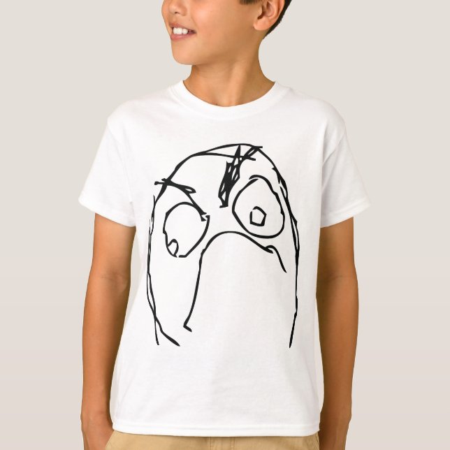 Angry Unhappy Meme Face T-Shirt (Front)