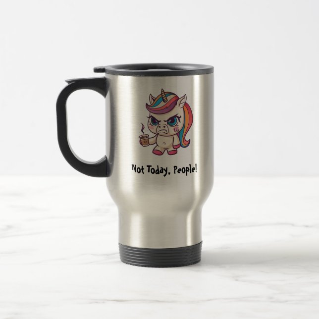 Angry Unicorn | Funny Sassy Unicorn Mug (Left)