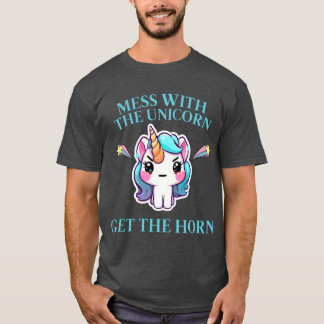Angry Unicorn Mess with the Unicorn T-Shirt