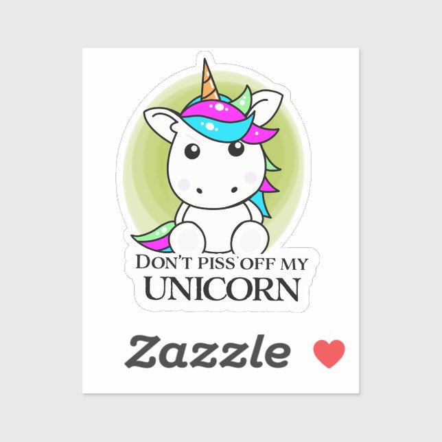 Angry Unicorn Sticker (Sheet)