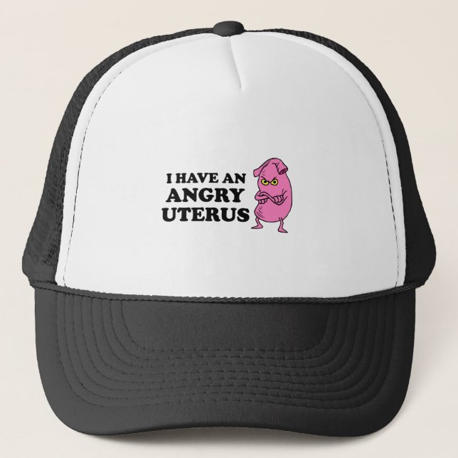 ANGRY UTERUS TRUCKER HAT (Front)