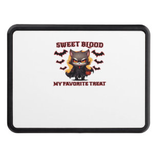 Angry Vampire Cat Craves Sweet Halloween Blood Ove Hitch Cover