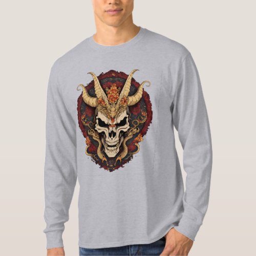 Angry Vampire Skull T_Shirt for the Bold and Edgy
